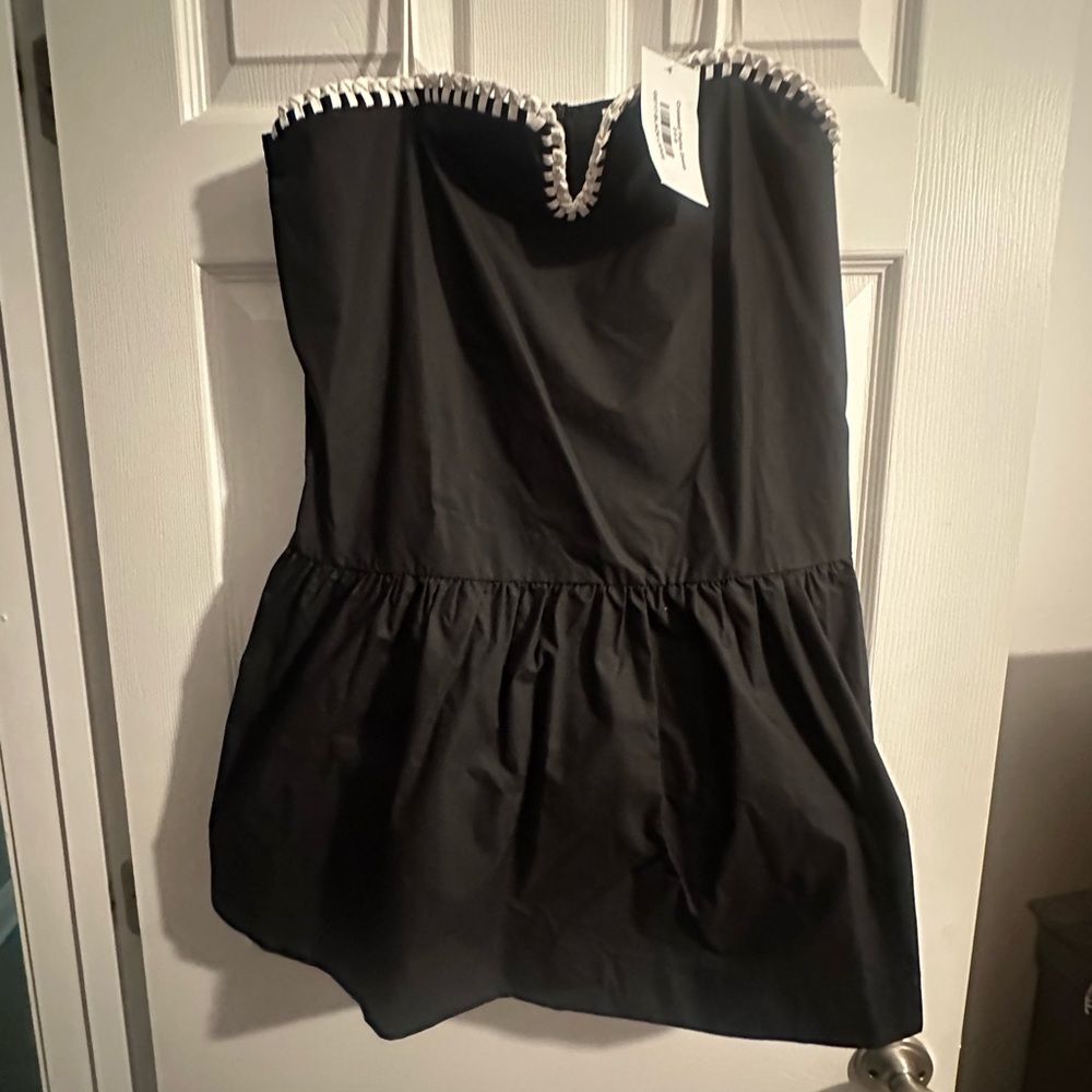Black Dress with White Trim